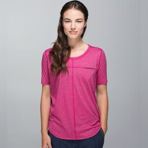 Lululemon Run Away Tee in Heathered Bumble Berry 6